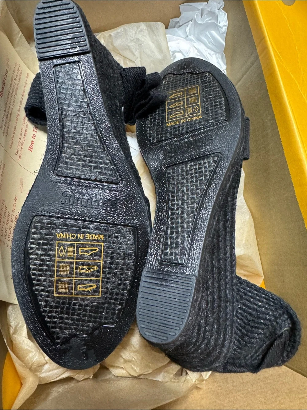 Soludos The Capri Wedge Espadrille Noche Black Size 6 New